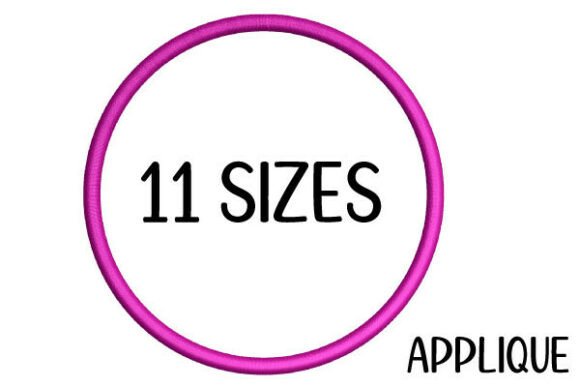 Circle Satin Stitch Appliqué in 11 Sizes