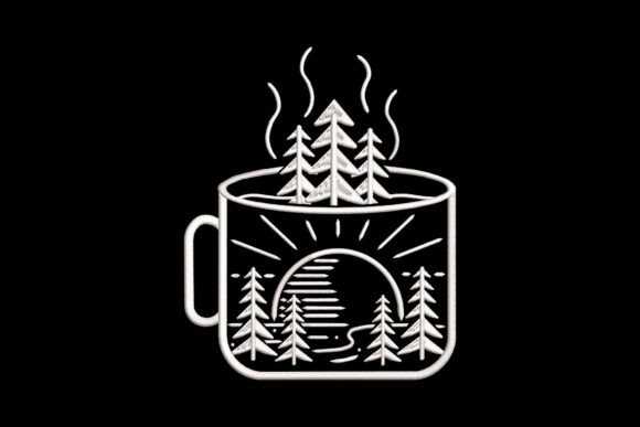 Coffee Mug with a Mountain Landscape