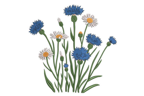 Cornflower Daisy Embroidery Design Review