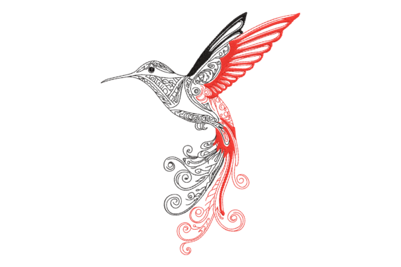 Elegant Tribal Hummingbird Review for Apparel