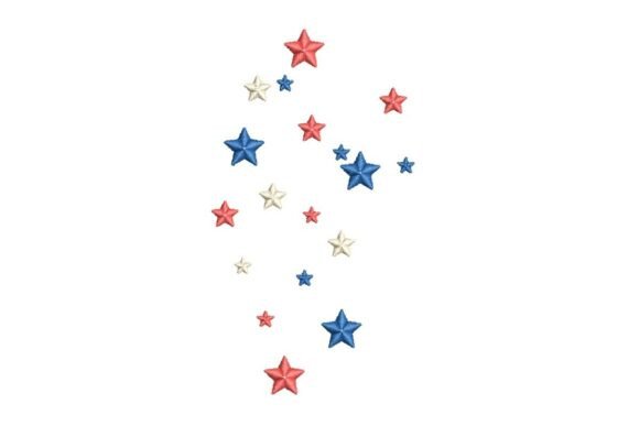 Patriotic Red, White, and Blue Stars