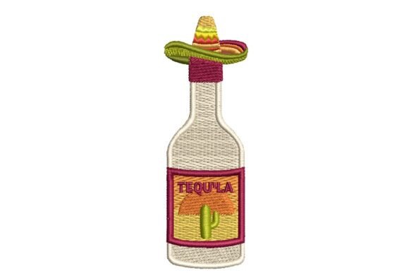 Tequila Bottle Wearing a Sombrero